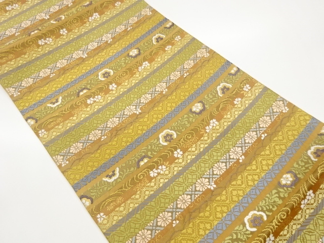 JAPANESE FUKURO OBI / WOVEN FLORAL PLANTS